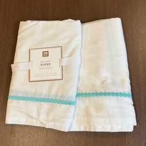 Pottery Barn Teen Pop Dot Sheer Teal Aqua Pool